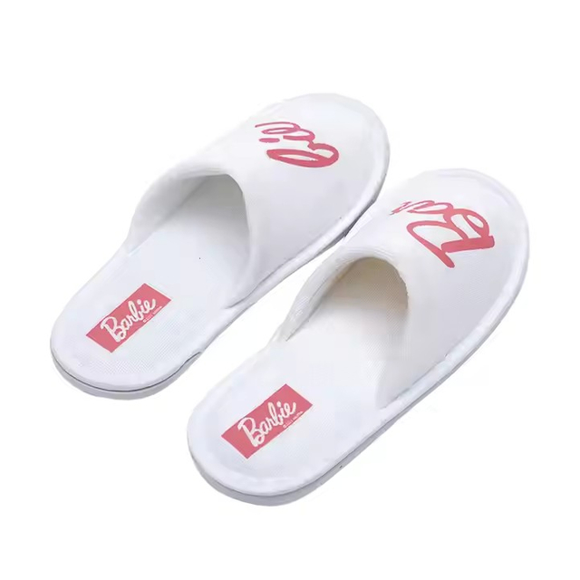 酒店起毛织物拖鞋定制徽标柔软闭趾酒店拖鞋