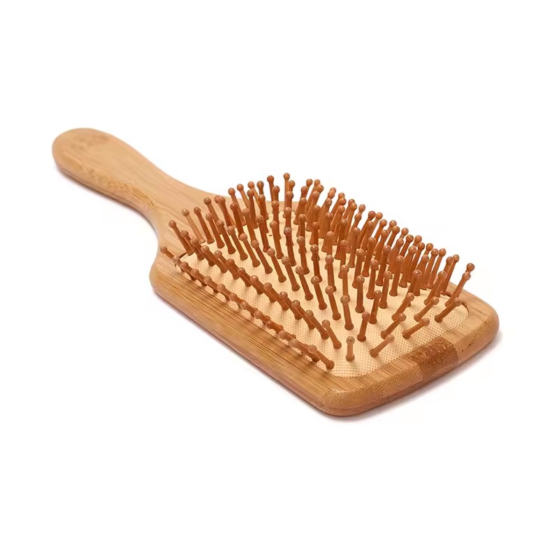 Private Logo Bamboo Paddle Hair Brush 私人徽标竹桨发刷