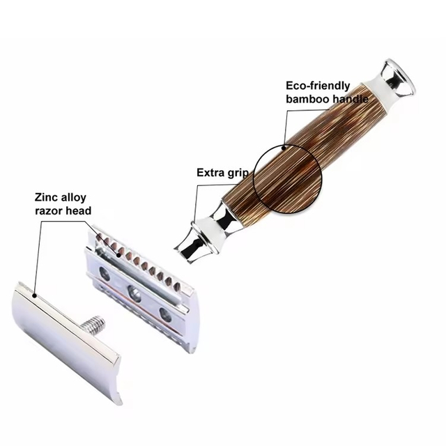 定制木柄安全剃须刀双刃剃须安全剃须刀