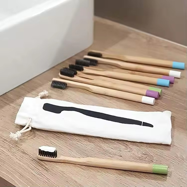 批发软毛扁竹环保酒店牙刷