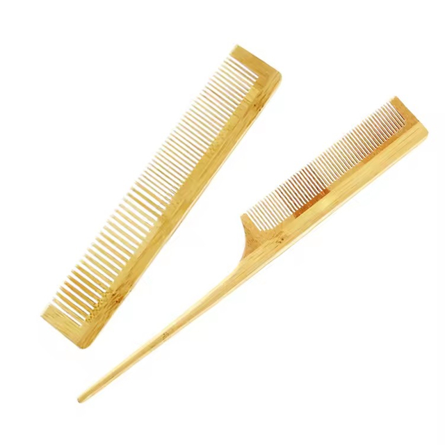 定制徽标耐用椭圆形桨竹头皮按摩发刷