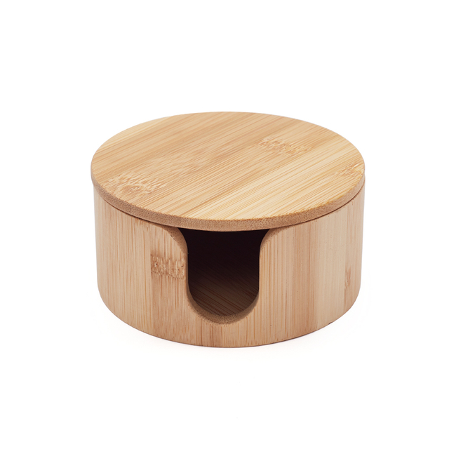  竹制卸妆垫盒分配器竹罐化妆棉